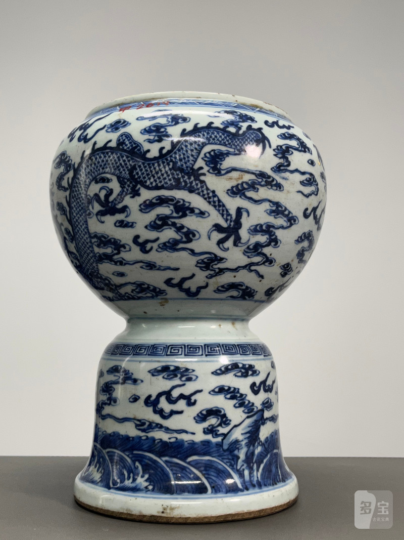 清光绪 青花龙纹净水碗 - 图7